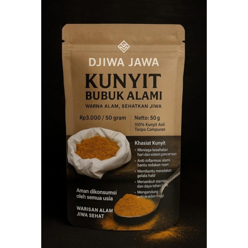 

KUNYIT BUBUK ASLI 100% MURNI TANPA CAMPURAN KEMASAN 50Gram