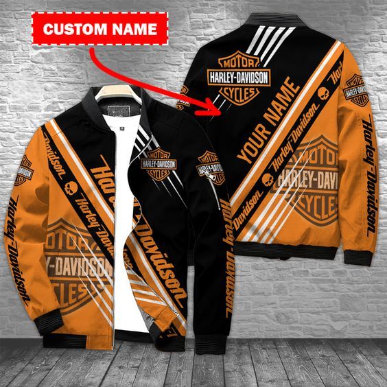 Jaket Bomber Pria High Quality Motif Harley Davidson Full Printing Bisa Custom art01
