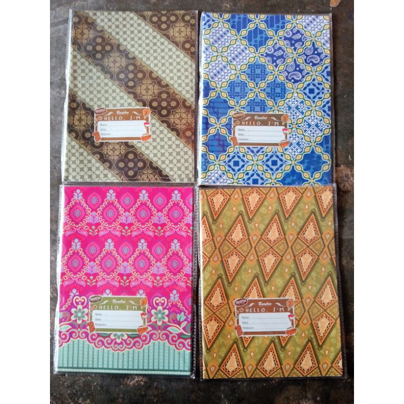 

1 Pack isi 20 Sampul Buku Motif Batik Campur ( untuk buku tulis SIDU, Paperline, Okey dll )
