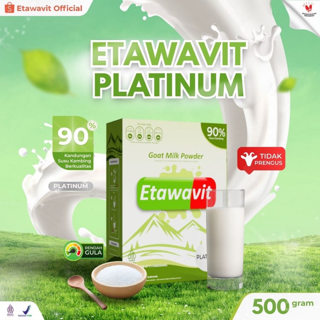 

ETAWAVIT PLATINUM SUSU OBAT DIABETES KENCING MANIS KADAR GULA RENDAH isi 500 gr