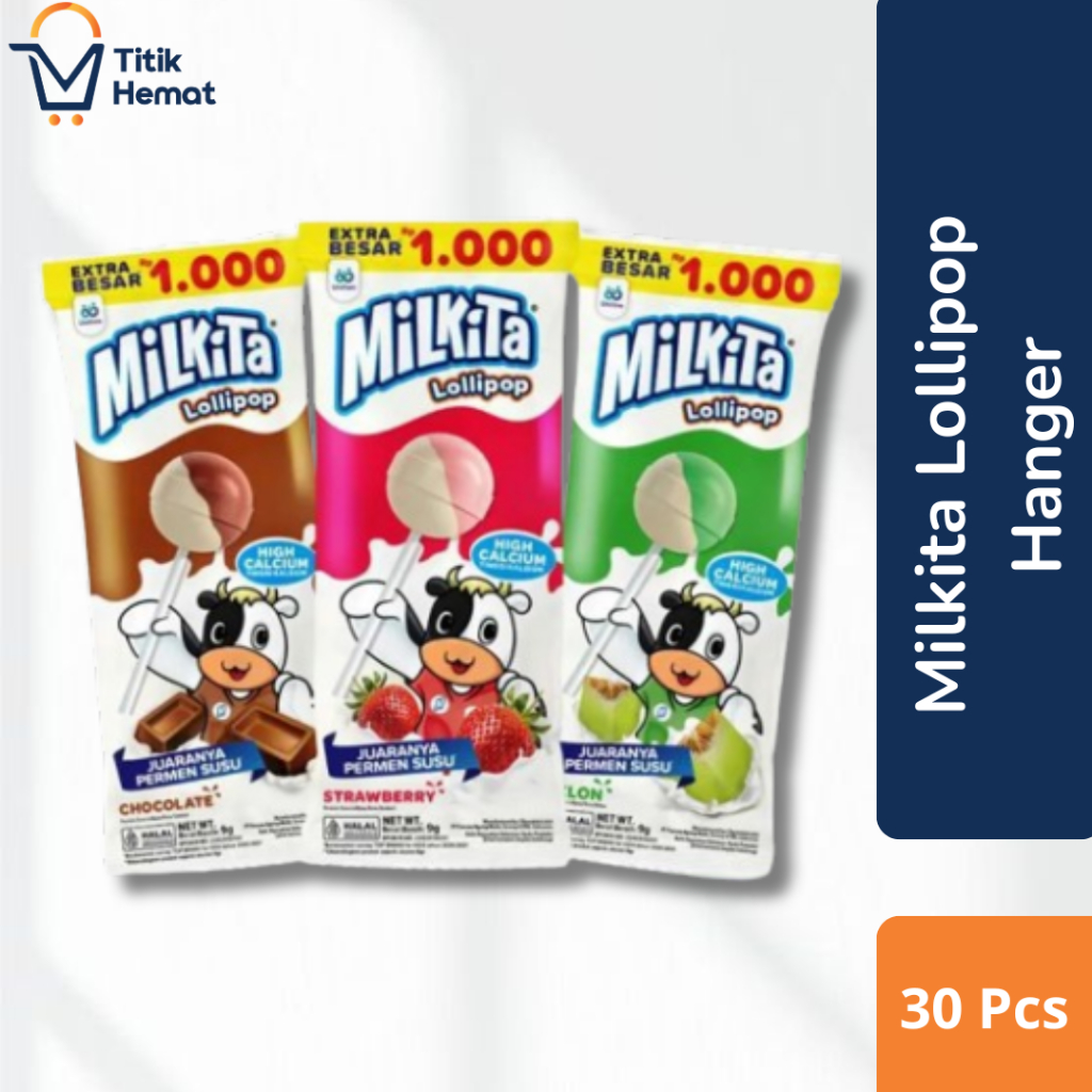 

Milkita Lollipop Hanger - 30Pcs permen susu