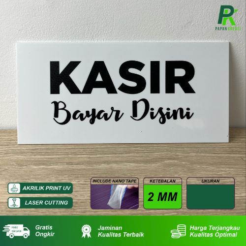 

Papan Akrilik Tulisan Kasir Bayar Disini Akrilik