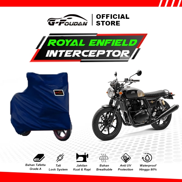Cover Motor Royal Enfield Interceptor All Type / Sarung Motor Royal Enfield Interceptor 650 / Selimu