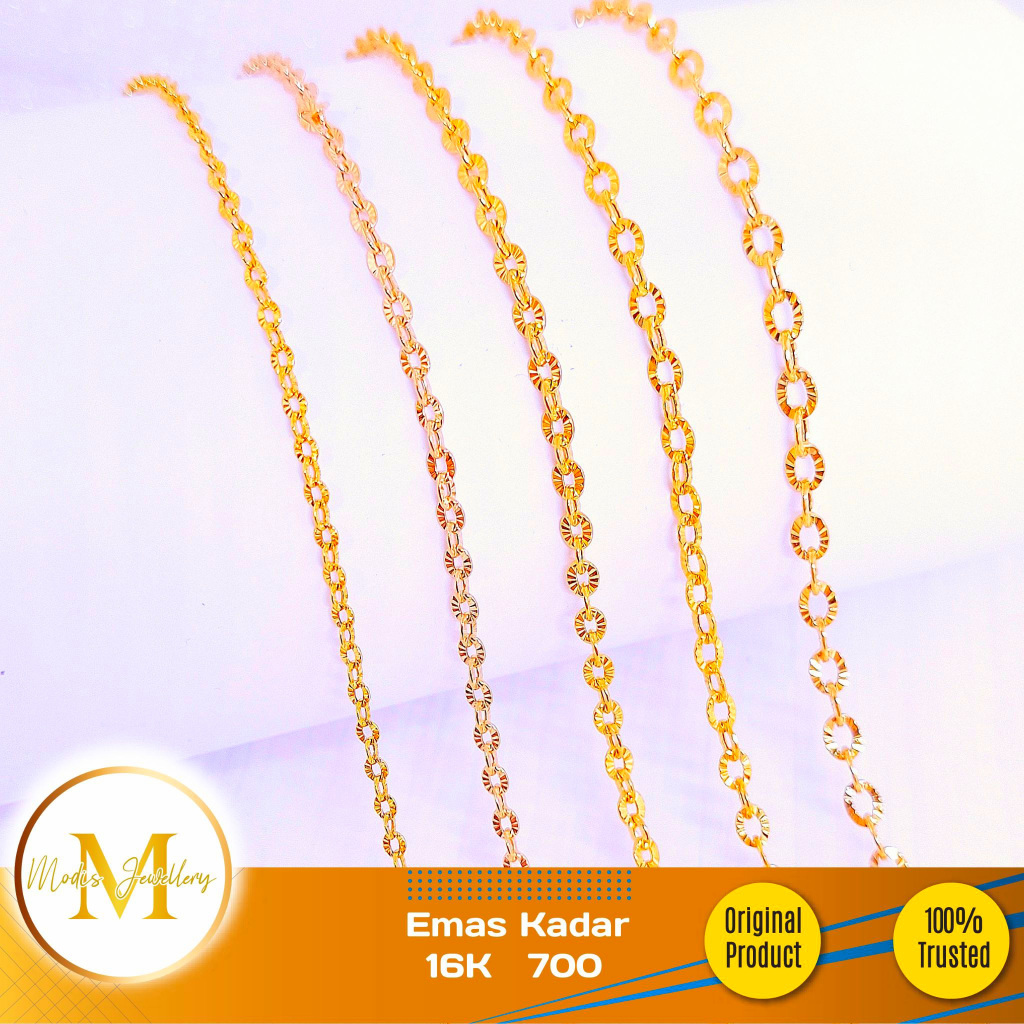 MODIS JEWELLERY - Kalung Nori Ukir Jumbo Kuning - 16k  700