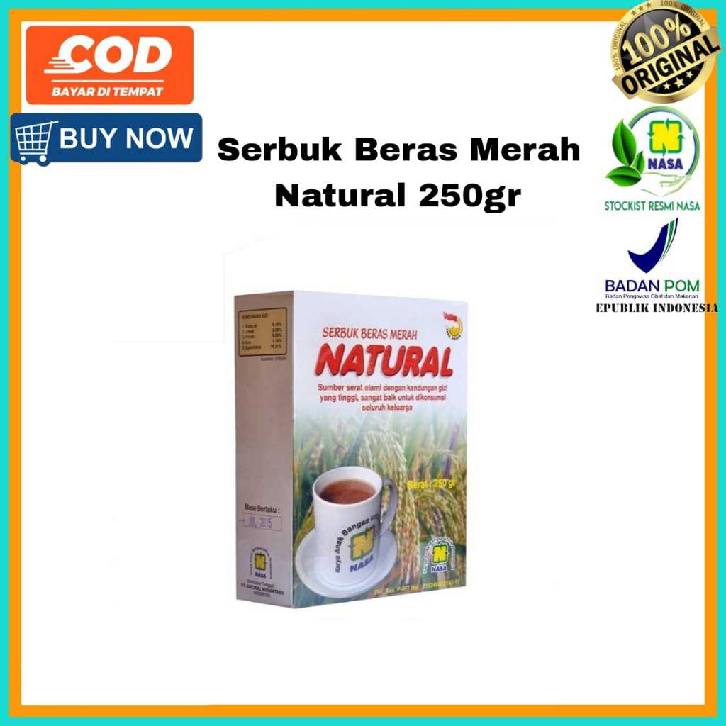 

[COD]SBMN Serbuk Beras Merah Natural 250gr/Atasi Berbagai Macam Penyakit/Obat Lambung/Herbal Nasa