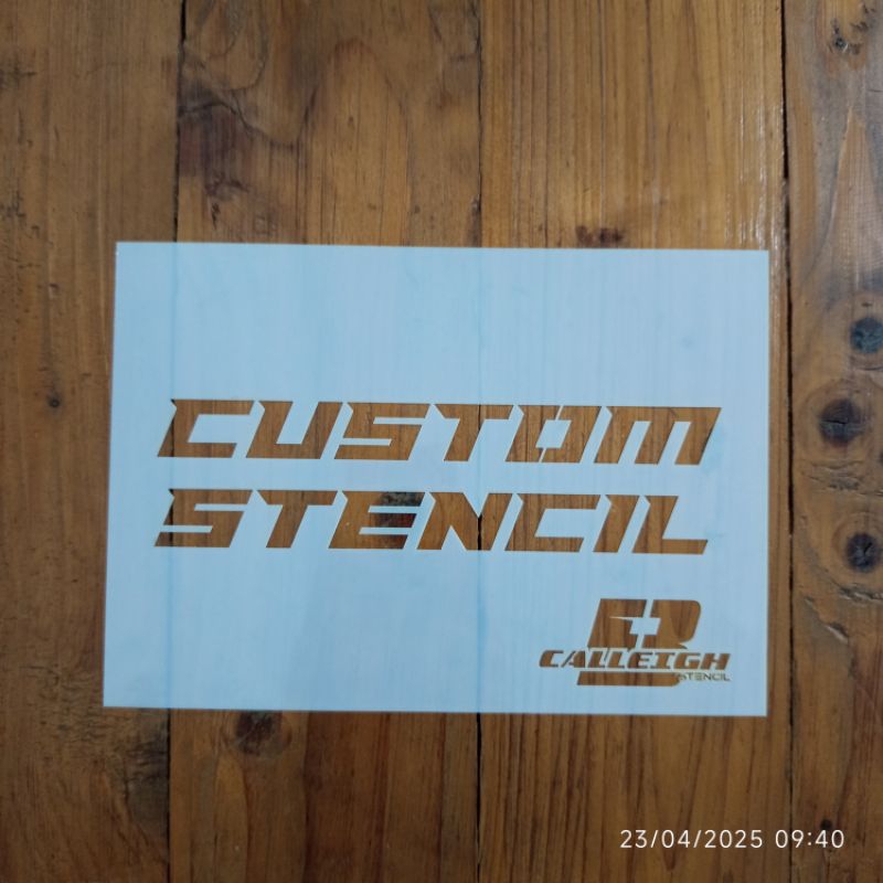 

Custom Cetakan Stencil / Stensil Custom / Cetakan Stencil Custom / Mal Air Brush / Cetakan Roll Cat Ukuran A4, A5, dan A6 - Stencil Custom Design Bebas