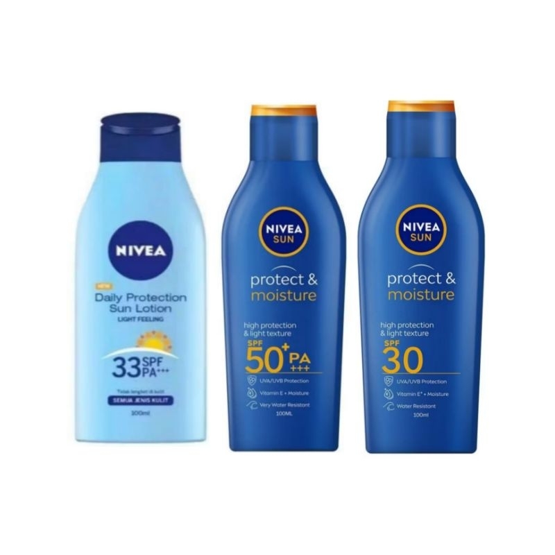 NIVEA SUN Body Lotion Daily Prtection Sun Lotion SPF 33 SPF 30 SPF 50 Protect & Moisture