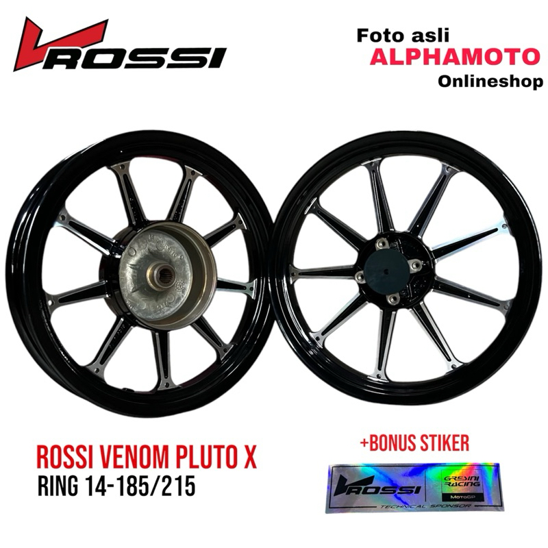 VELG ROSSI VENOM PLUTO X VARIO 110 BEAT SCOOPY GENIO HONDA RING 14 VELG PALANG RACING CNC GLOSS CHRO