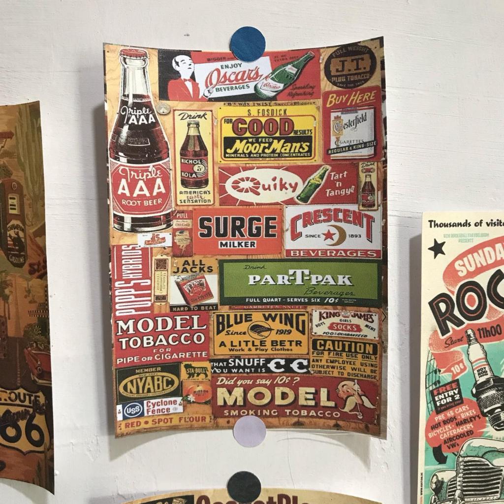 

[paww craft] Poster kertas retro vintage jadul hiasan deco scrapbook journaling