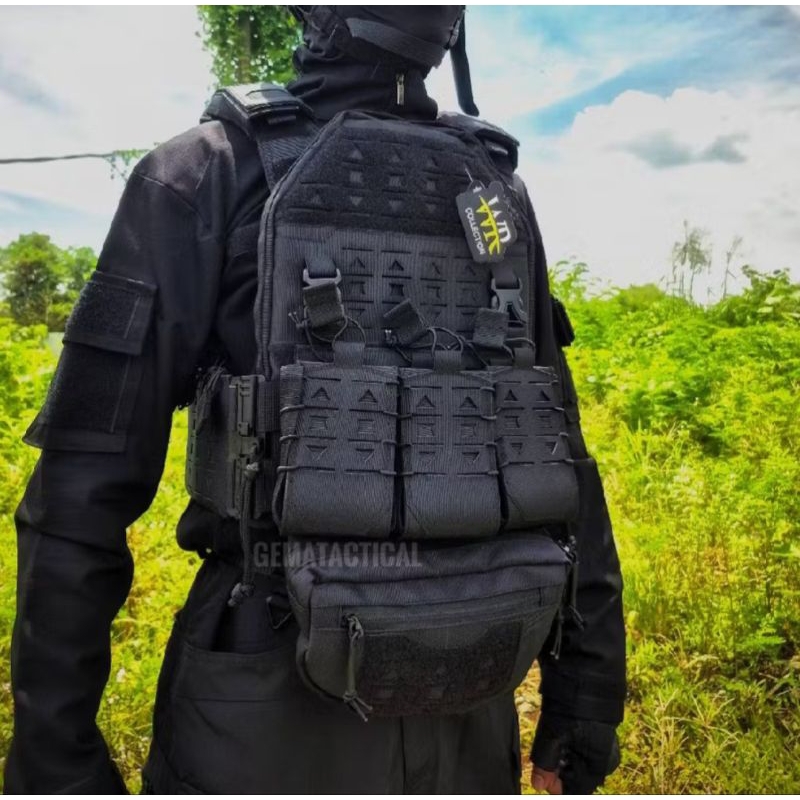 Bodyvest WR Scorpio Hitam dan Hijau/ Bodyvest Tactical/Bodyvest Wr/Rompi Tactical
