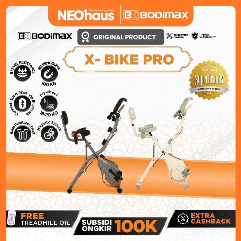 BODIMAX X-BIKE Pro Sepeda Statis /Alat Fitness/Sepeda Statis/Magnetic X-Bike