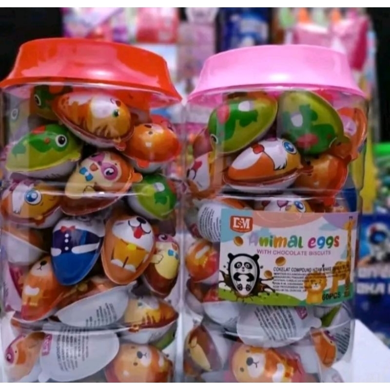 

Permen Toples DSM Animal EGGS Isi 60 Pcs
