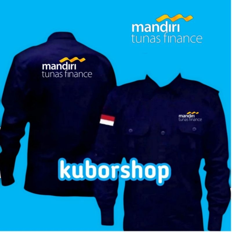 kemeja kerja bank mandiri tunas finance baju bank mandiri tunas finance full bordir