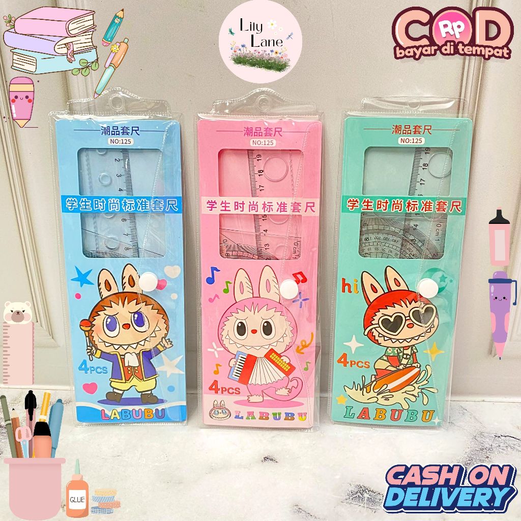 

Penggaris Set Labubu 4 in 1 PGG-1749 Stationery Alat Tulis Sekolah Kantor Kado Ulang Tahun Souvenir