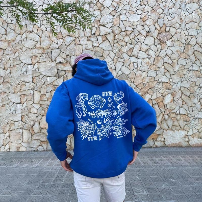 Sweater Hoodie FTH Jumper Pullover Distro Oblong Bahan Fleece Tebal 280gsm Ukuran S M L XL XXL XXXL