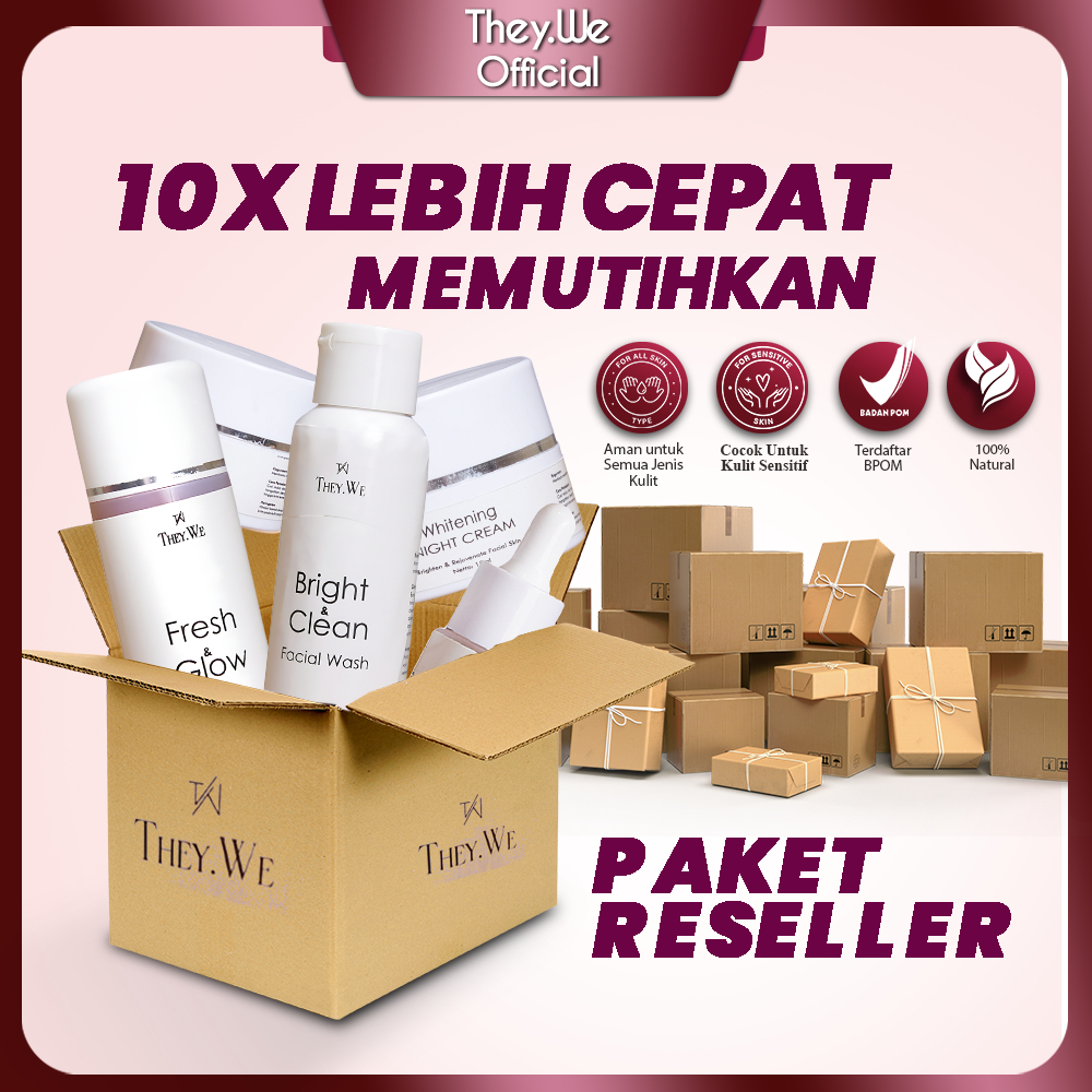 They.We - Reseller Skincare Whitening Day Cream + Whitening Night Cream Facial Wash Serum Toner