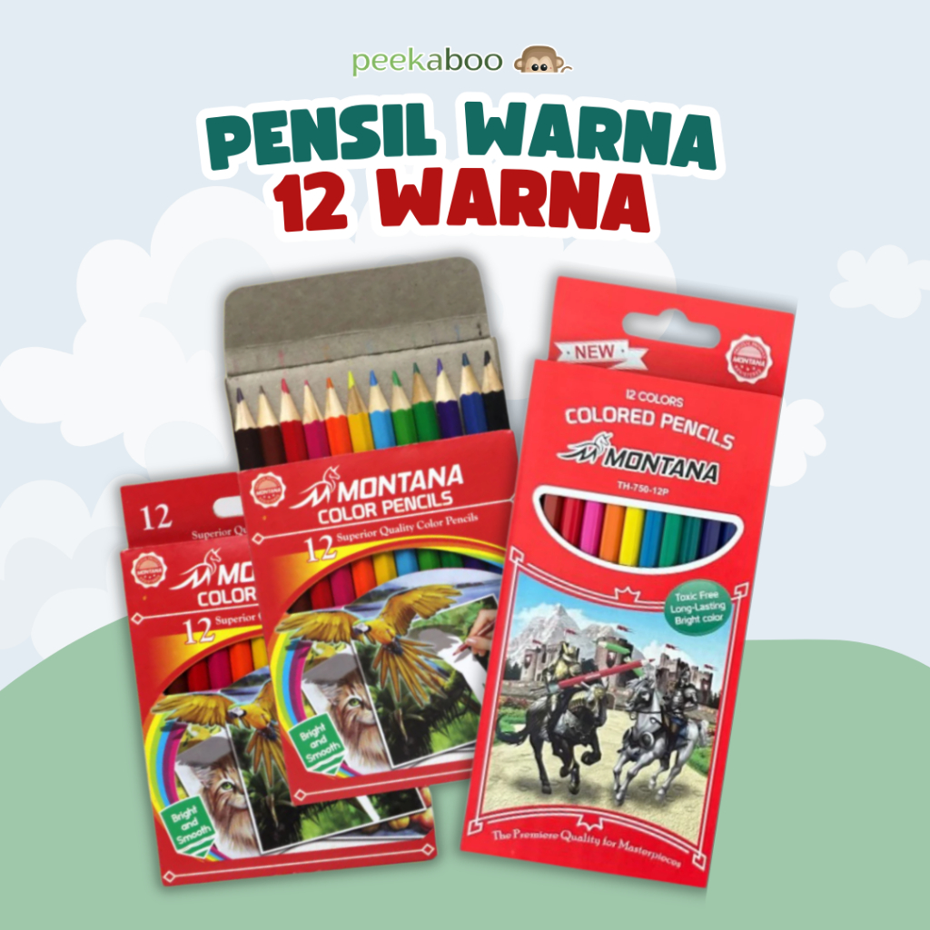 

(COD) PENSIL WARNA PANJANG 12 WARNA/COLOUR/COLOR