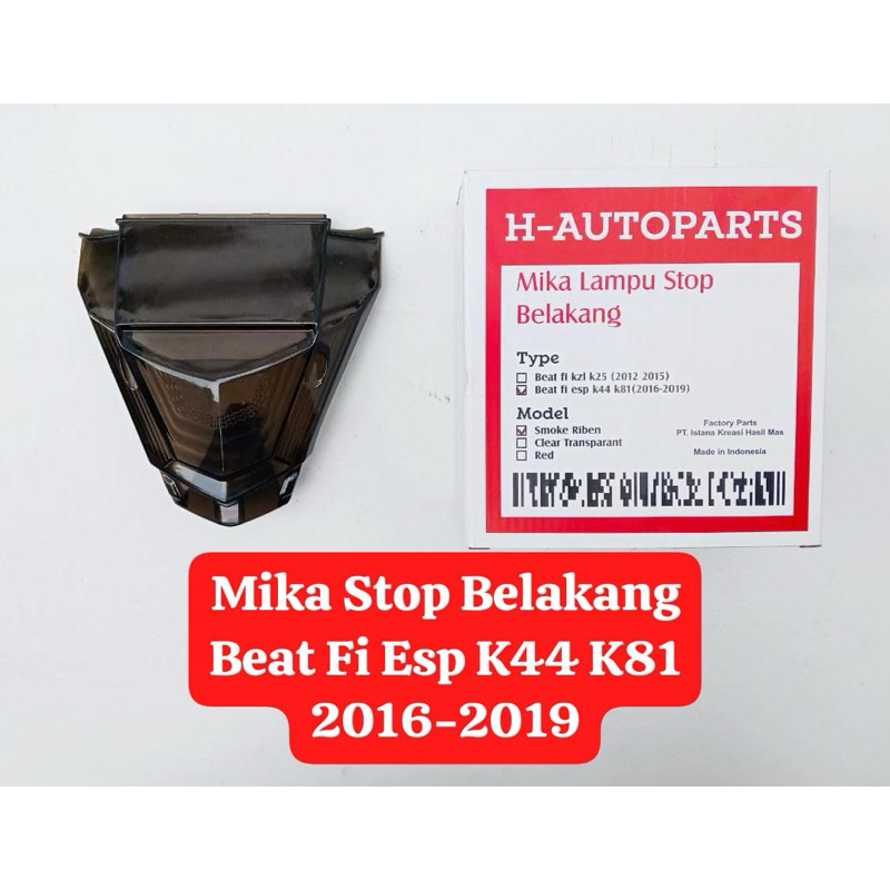 Mika Stoplamp Beat Fi Esp K44 K81 2016 2017 2018 2019 Smoke Ribben Harga termurah kualitas terbaik
