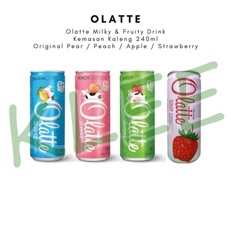 

Olatte Milky & Fruity Drink Korea - Olatte Korean Milk Drink Apple Original Pear Peach Strawberry Flavor - Minuman Rasa Susu dan Buah 240ml