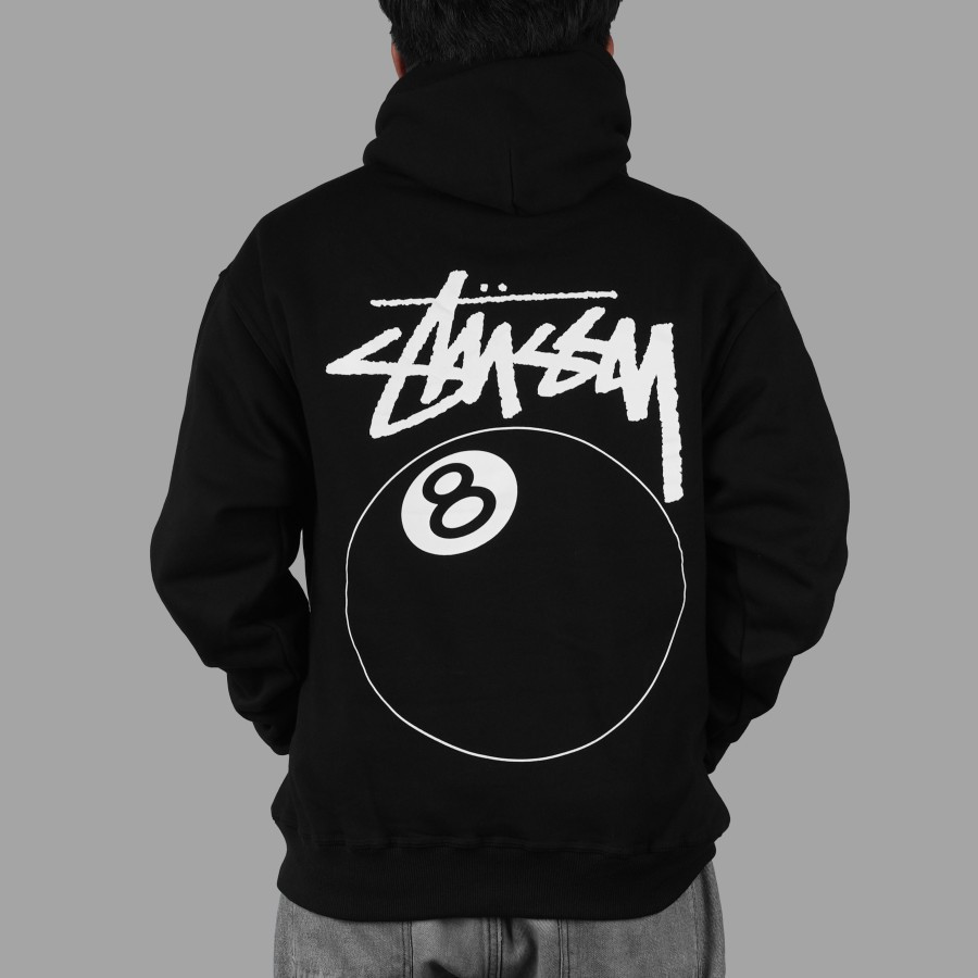 STUSSY 8 Ball Black Pullover Hoodie - ORI