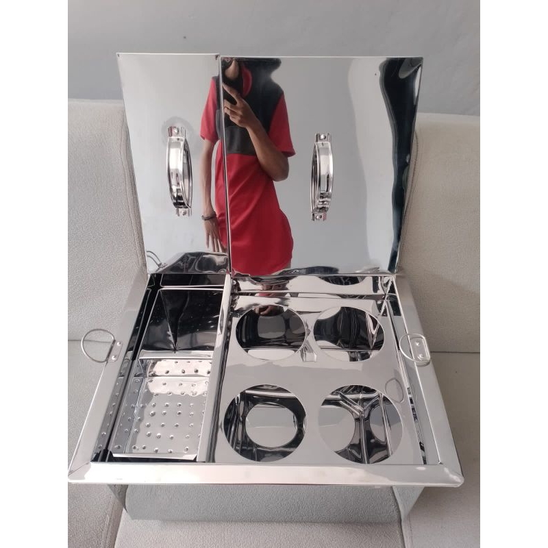 Dandang mie kocok - dandang mie ayam bakso 4 lubang, dandang saja stainless steel