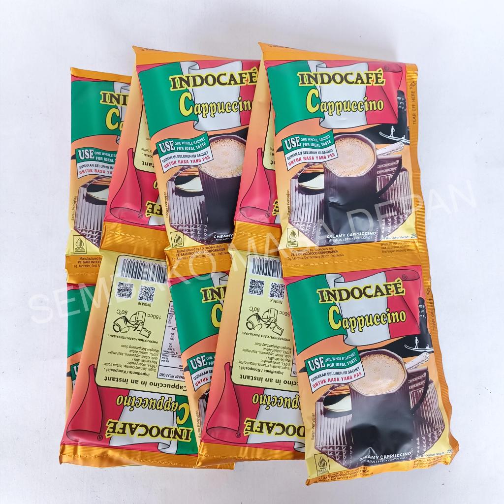

Indocafe Cappuccino Creamy Cappuccino Minuman Serbuk 25 g rentengan isi 10 saset