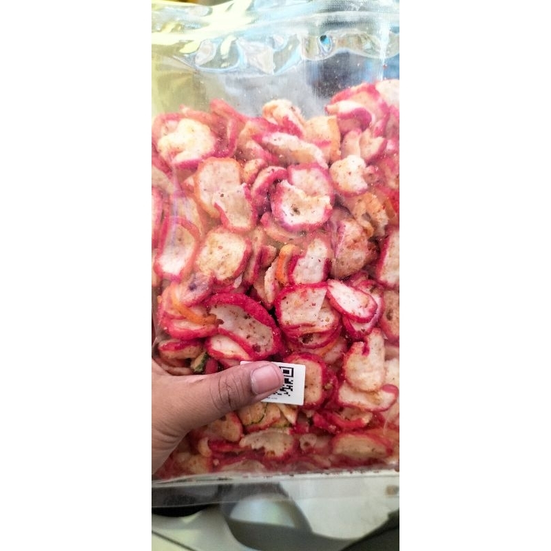 

Krupuk seblak kencur pedas gurih kriuk