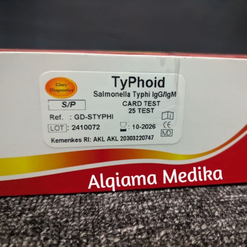 Typhoid IgG/IgM Salmonella Typhi Glory diagnostics
