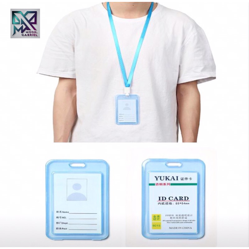 

id card holder transparan/case id card transparan/tempat id card bening transparan 2 sisi
