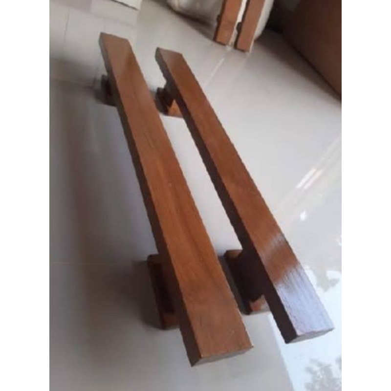 Pegangan pintu kayu jati asli