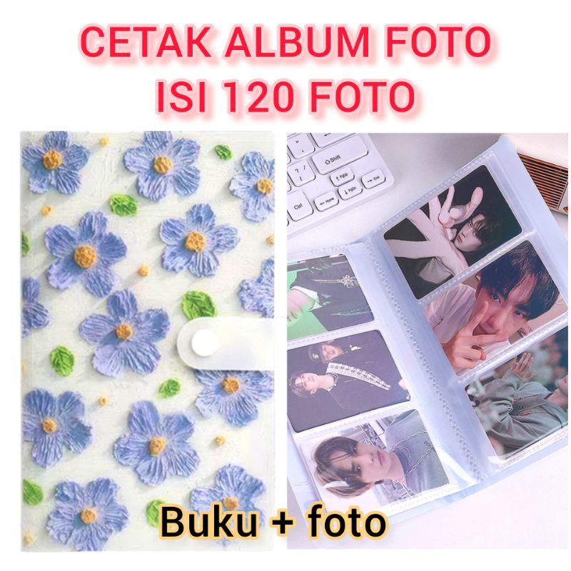 Cetak Album plus 120 foto bebas pilih motif buku