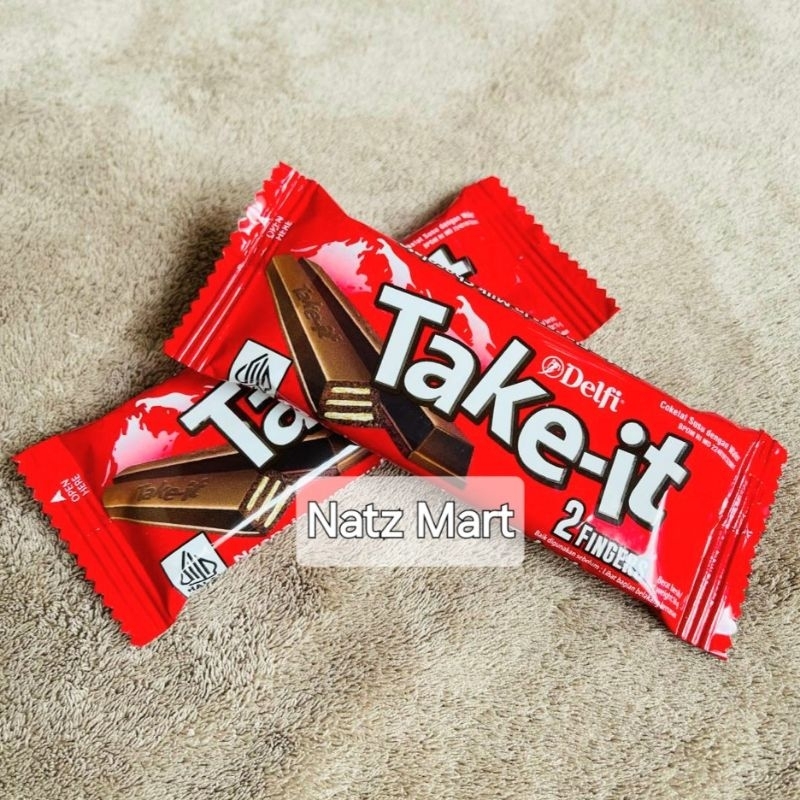 

DELFI TAKE-IT Chocolate Bar 2 Fingers - Cokelat Susu dengan Wafer 16 gr