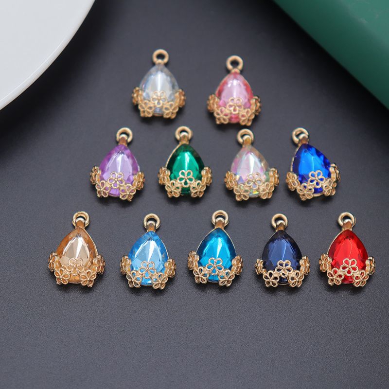 (1pcs) charm kristal lucu elegant murah bahan gelang craft