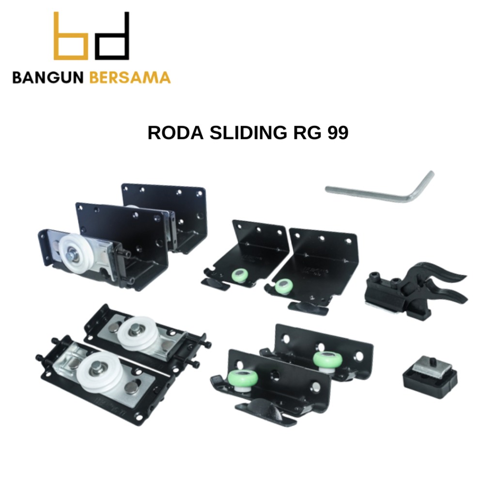 Roda Pintu Sliding Huben Yiming 2 Pintu RG-99 Roda Sliding Gantung