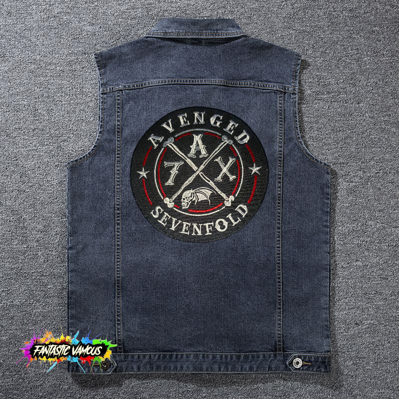 Backpatch bordir emblem bordir avenged Sevenfold tempelan jahit patch besar terlaris