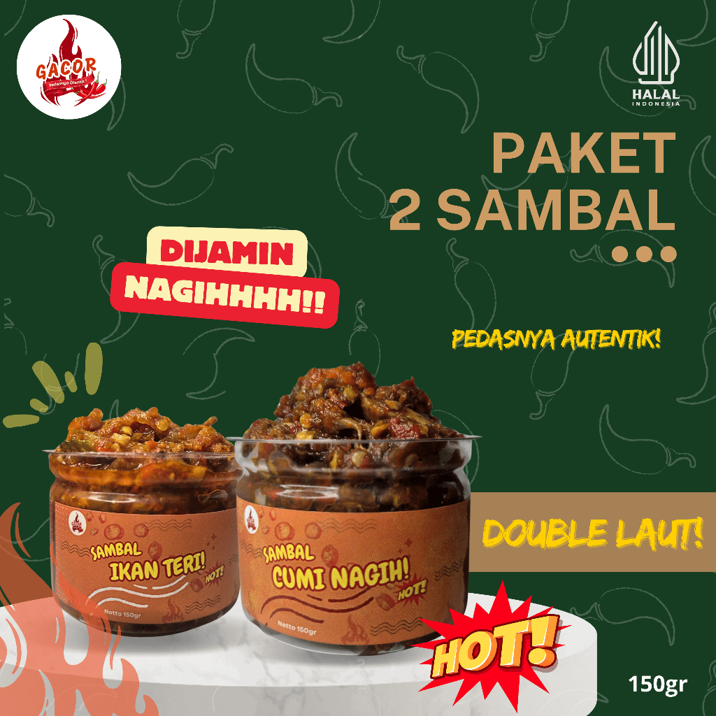 

PAKET DOUBLE LAUT - SAMBAL TERI DAN CUMI 150grx2