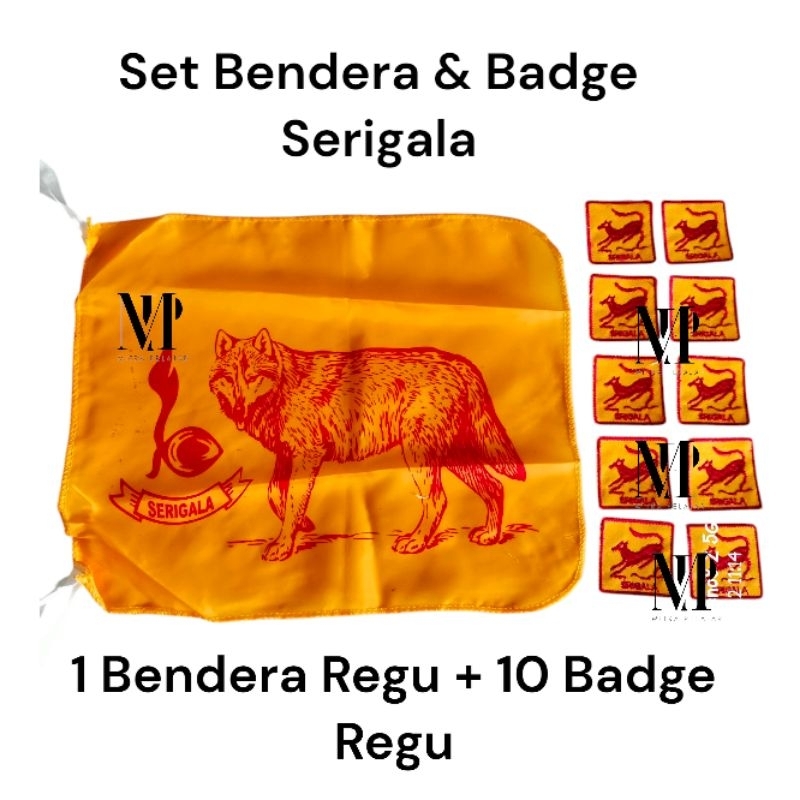 Bendera Regu Pramuka / Paketan Bendera+Badge Regu Pramuka