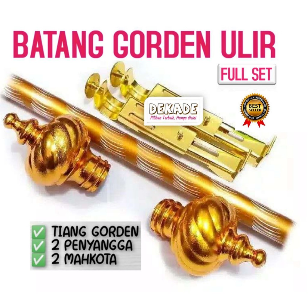 Batang Gorden Full Set Tiang Gorden Ulir Batang Gorden Full-Set Besi Batang Gorden Set Lengkap