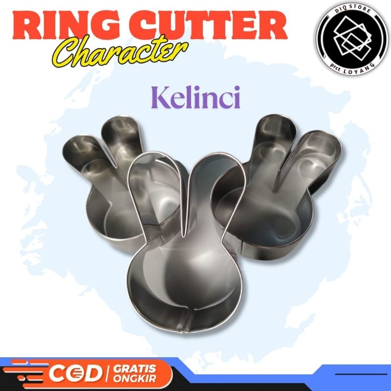 

3pcs ring cutter karakter kepala kelinci