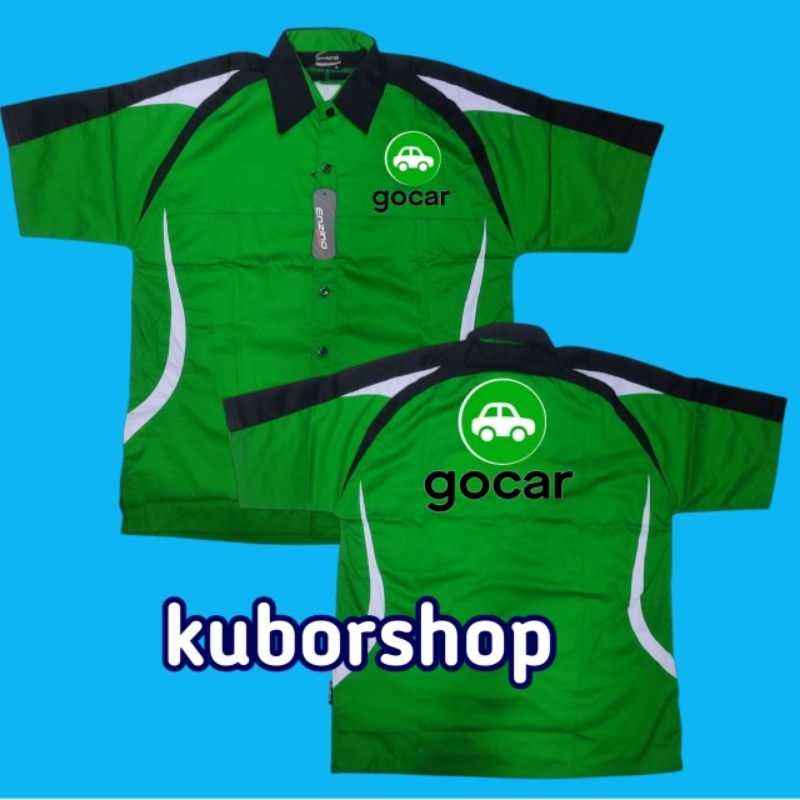 kemeja gocar baju gocar seragam gocar full bordir