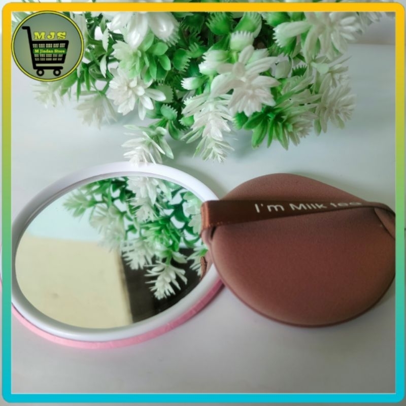 SEPAKET CERMIN BULAT+ SPON PUFF MAKEUP