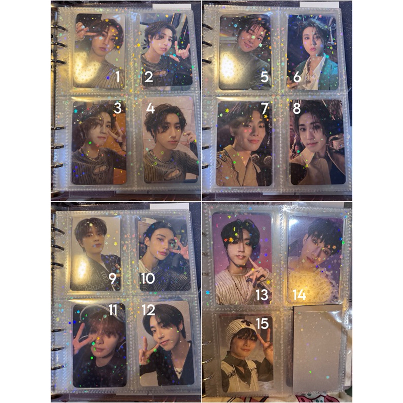 pc stray kids bangchan leeknow hyunjin han i.n ayen skz photocard rockstar album postcard aladin jyp