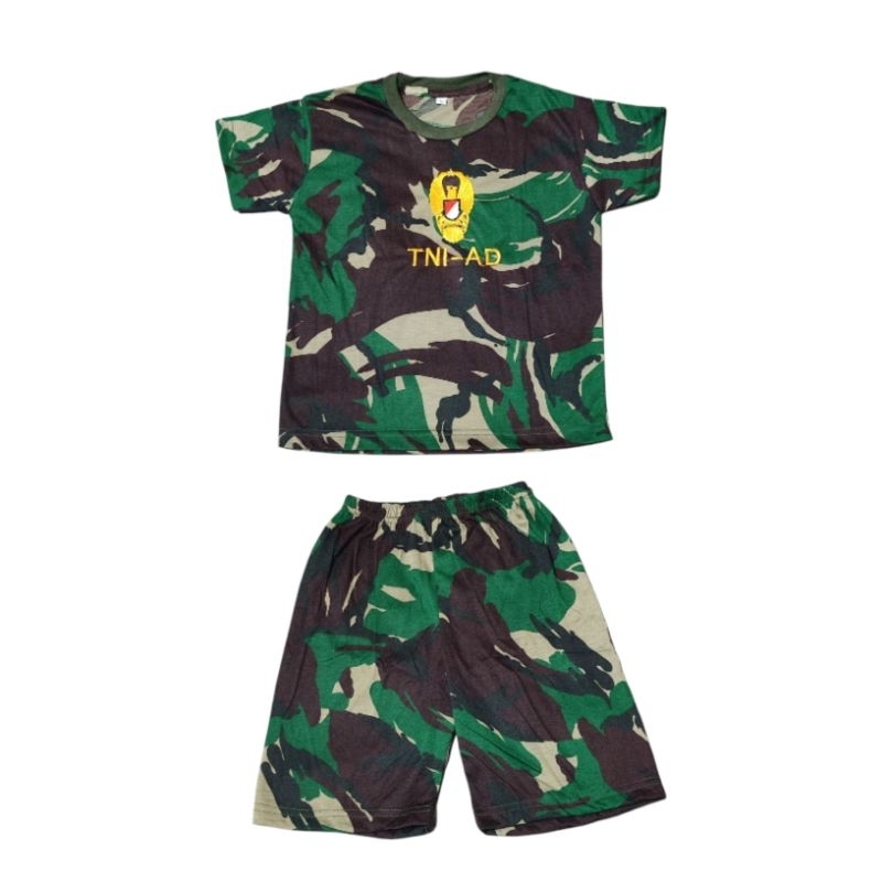 setelan anak laki laki loreng malvinas pendek // baju tentara anak