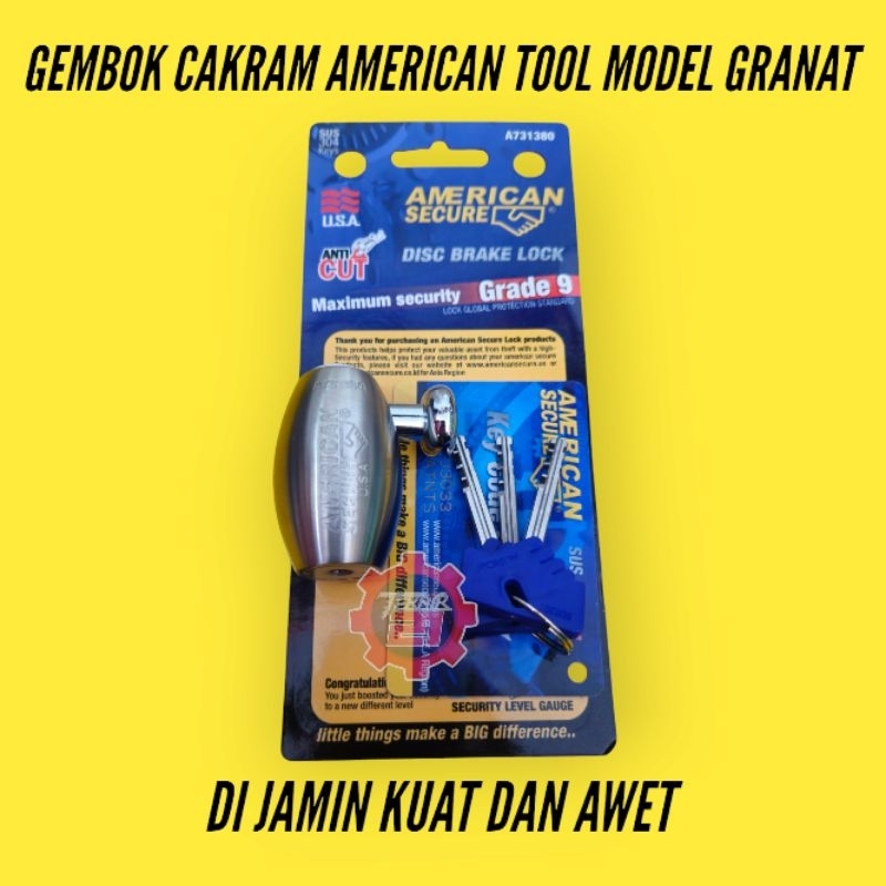 Piyugardening American Secure Gembok Anti Maling Gembok Carkam American Secure Gembok American Tool