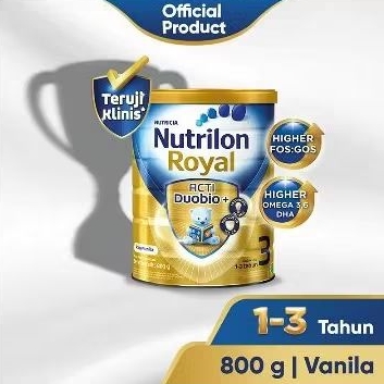 

NUTRILON ROYAL 3 SUSU BUBUK PERTUMBUHAN ANAK VANILA 800 GRM