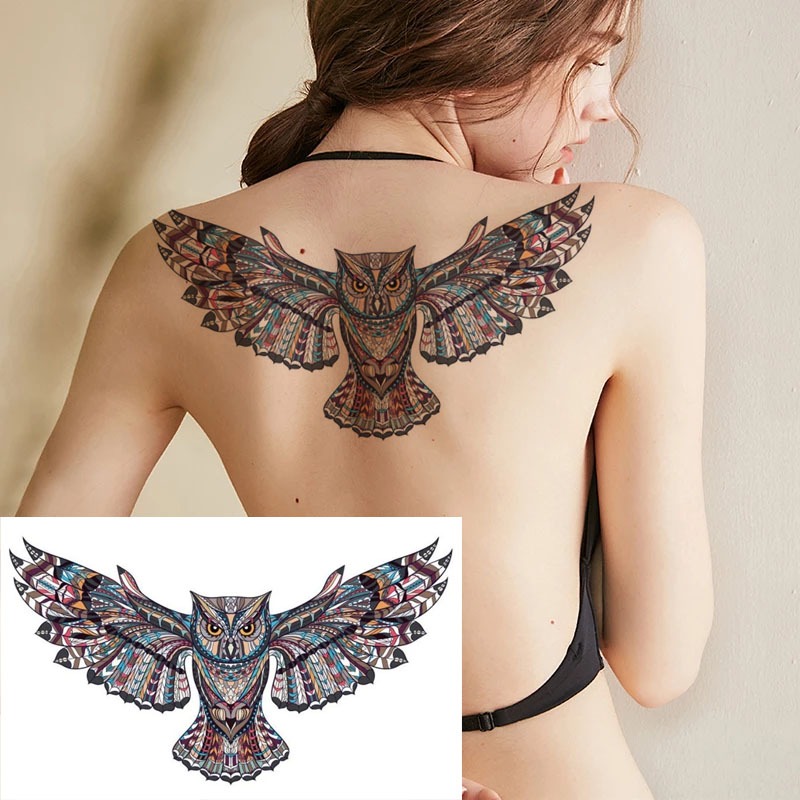 ZARIL77-Tattoo Temporer BC 202 BURUNG HANTU SAYAP temporary terbaru