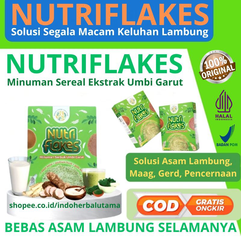 

Nutriflakes Sereal Umbi Garut - Ampuh Mengatasi Asam Lambung, Maag Dan Gerd 1 Box