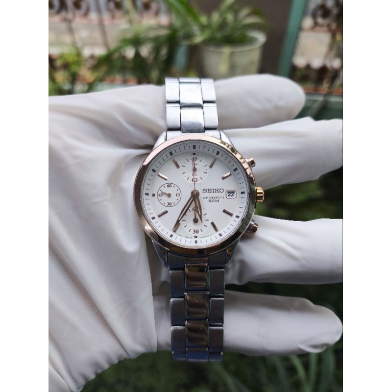 (Harga Net) Jam Tangan Seiko 7T92-0MJ0 Chronograph All Original Fungsi2 Normal Tinggal Pakai Mesin 7