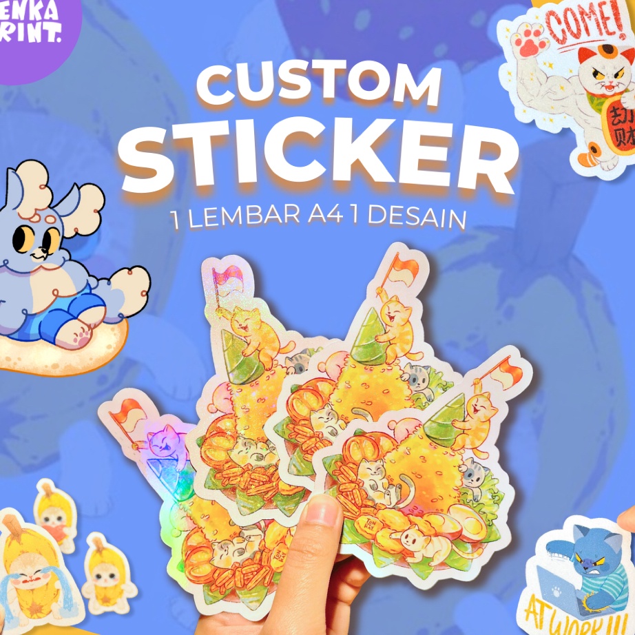 

Cod PER A4 1 Desain Custom Stiker DIECUT GlitterHologramDoff