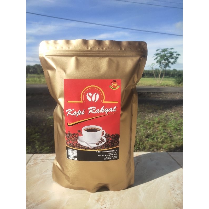 

Kopi Rakyat Kopi Bubuk Hitam Robusta kemasan 500 Gram